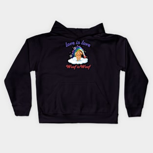 Pride Rainbow Dog Kids Hoodie